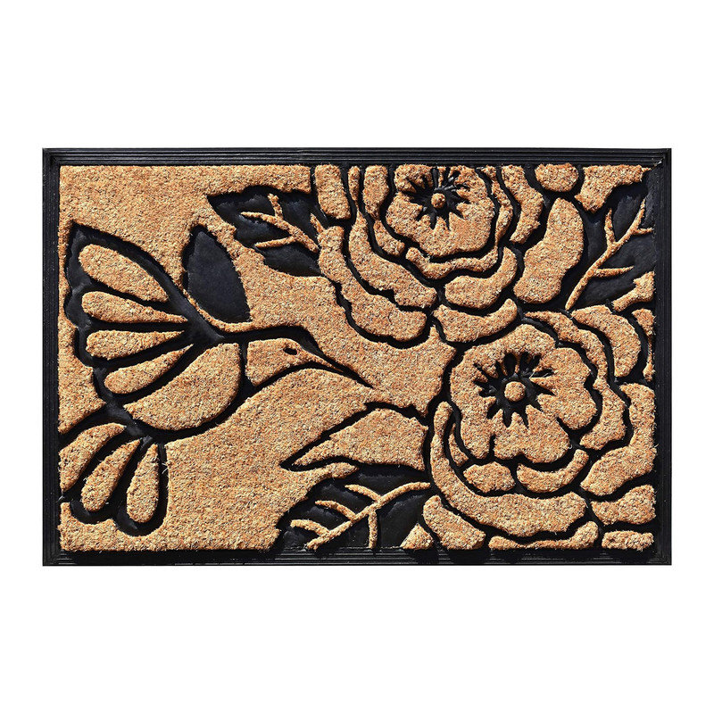 Lark Manor Hummingbird Haven Doormat, 24" x 36"for Front Door and